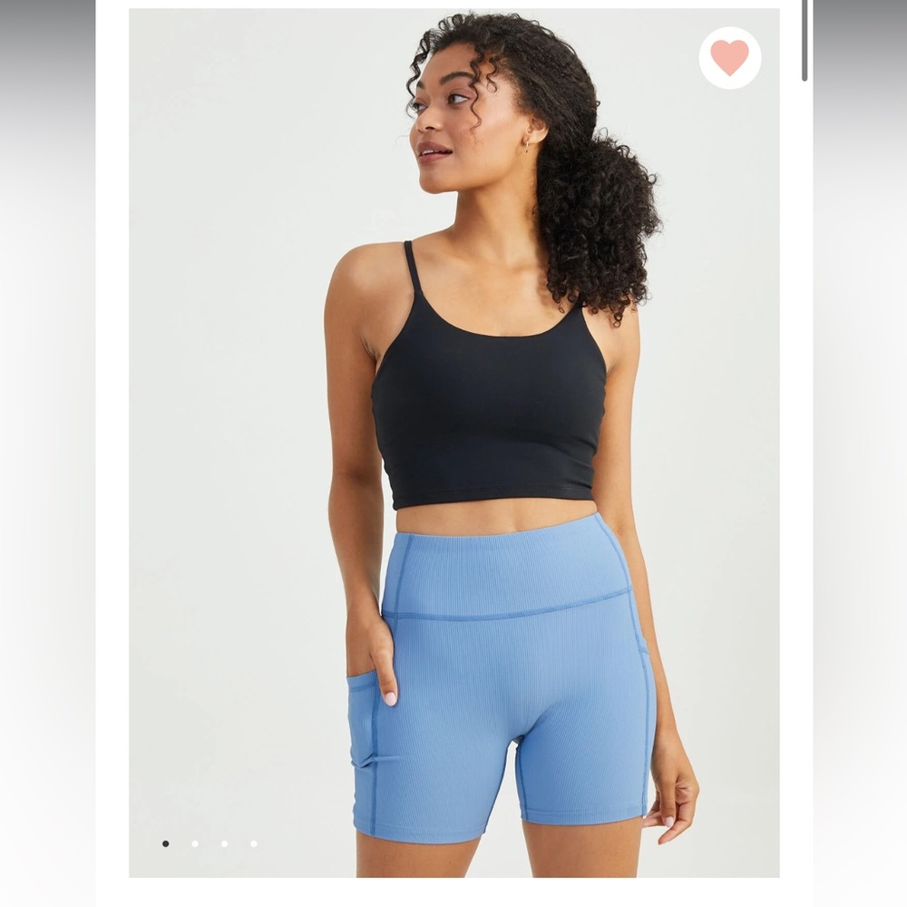 NWOT Blue ribbed bike shorts